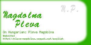 magdolna pleva business card